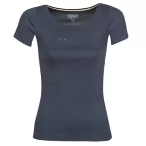 Esprit T-SHIRTS LOGO womens T shirt in Blue - Sizes XS,S,M