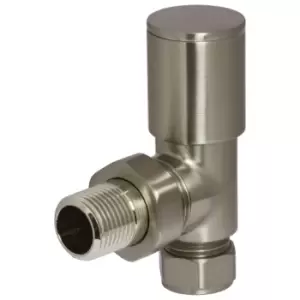 Towelrads Angled Manual Valves Round Brushed Nickel 1/2" - 539133