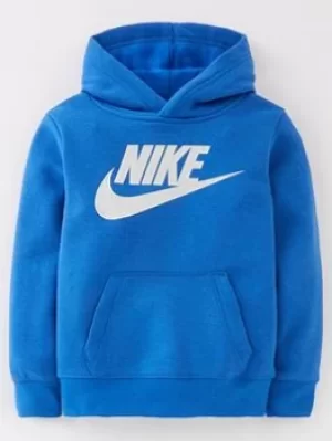 Nike Metallic Hbr Po Hoodie, Blue, Size 6-7 Years, Women