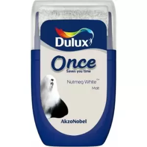 Dulux Once Nutmeg White Matt Emulsion Paint 30ml