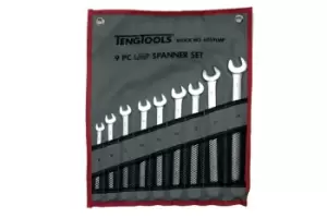 Teng Tools 6059LMP 9 Piece Long Metric Combination Spanner Set in Tool Roll