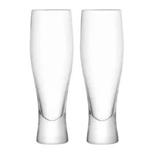 LSA Bar Lager Glasses - Set of 2 - 550ml - Clear2