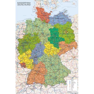 Germany Map Maxi Poster
