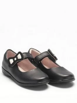 Lelli Kelly Girls Colourissima Bow Dolly School Shoe - Black, Size 1 Older