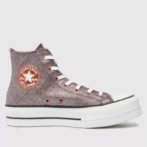 Converse Burgundy Chuck Taylor All Star Lift Trainers