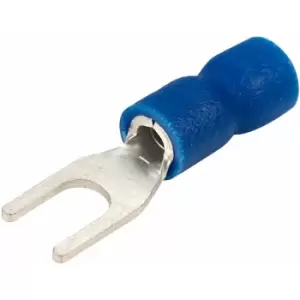 3.7mm Blue 24A Fork Connector Pack of 100 - Truconnect