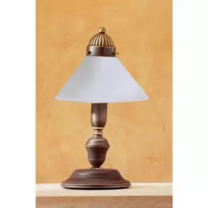 NONNA antique brass glass table lamp 1 light