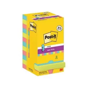 Post-it Super Sticky Z-Notes 76x76mm 90 Sheets Cosmic 84 FREE Pack of