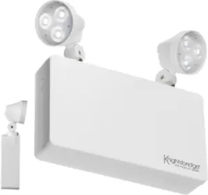 KnightsBridge 230V IP20 6W LED Twin Spot Emergency Light