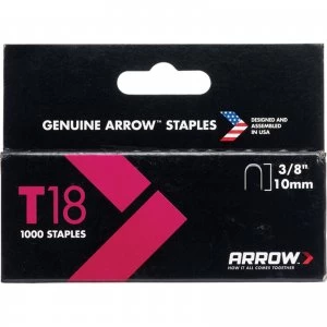 Arrow T18 Wiring Staples 10mm Pack of 1000