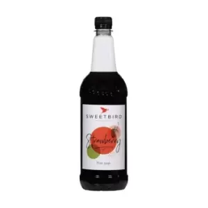 Sweetbird Sweetbird Strawberry Coffee Syrup 1litre (Plastic) , Pack of 6