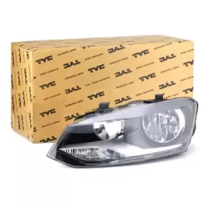 TYC Headlights Left 20-12036-05-2 Headlamp,Headlight VW,Polo Schragheck (6R1, 6C1)