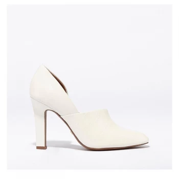 Reiss Amelie Shoot Court Shoes - White Emboss