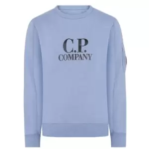 CP COMPANY Boys Lens Logo Sweatshirt - Blue
