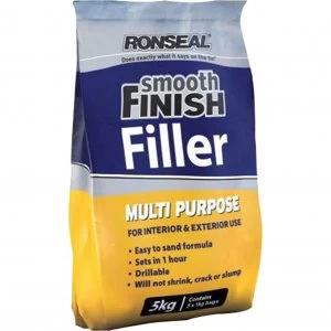 Ronseal Smooth Finish Multi Purpose Interior Wall Powder Filler 5KG