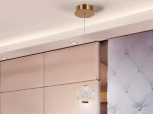 Austral Modern Spherical Carved Crystal LED Pendant Ceiling Light, 272lm, 3200K