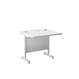 800 X 600 Single Upright Rectangular Desk White-white