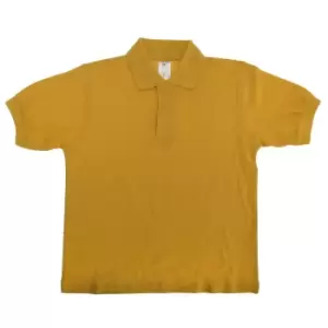 B&C Kids/Childrens Unisex Safran Polo Shirt (Pack of 2) (12-14) (Gold)