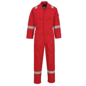 Biz Flame Mens Flame Resistant Lightweight Antistatic Coverall Red Large 32"