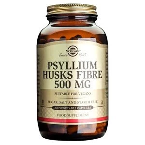 Solgar Psyllium Husks Fibre 500 mg Vegetable Capsules 200 Vegicaps