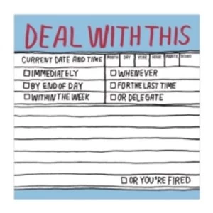 Deal with This Hand-Lettered Sticky Note