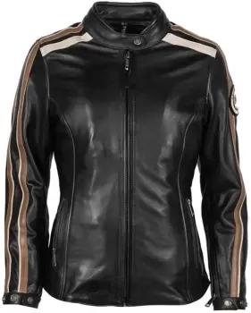 Helstons Jade Ladies Motorcycle Leather Jacket, black, Size M for Women, black, Size M for Women