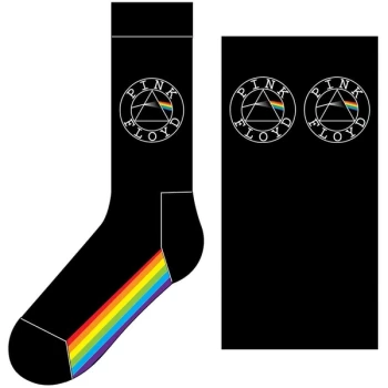 Pink Floyd - Spectrum Sole Unisex UK Size 7 - 11 Ankle Socks - Black