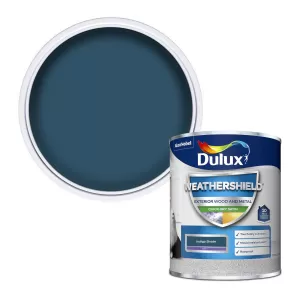 Dulux Weathershield Exterior Quick Dry Indigo Shade Satin Paint 750ml