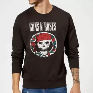 Guns N Roses Circle Skull Christmas Jumper - Black - 3XL - Black