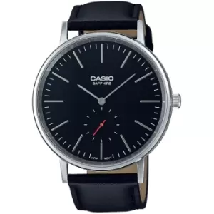 Casio 'Vintage' Silver and Black Stainless Steel Quartz Watch