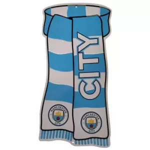 Manchester City FC Official Show Your Colours Sign (One Size) (Sky Blue/White)