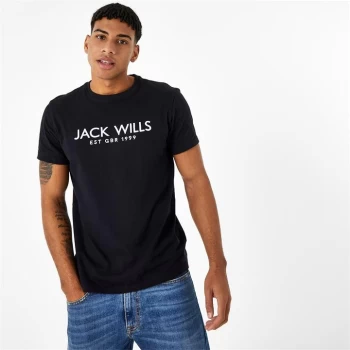 Jack Wills Carnaby Logo T-Shirt - Black NG