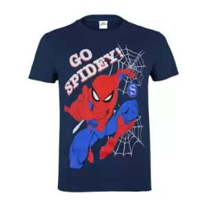 Spiderman Childrens Boys Go Spidey T-Shirt (5/6 Years) (Blue)