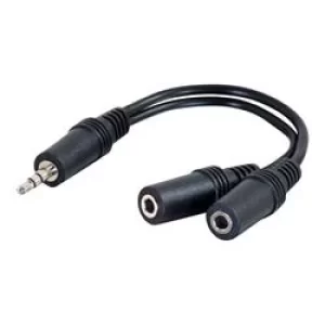 C2G .15m Value Series One 3.5mm Stereo Male To Two 3.5mm Stereo Female Y-Cable