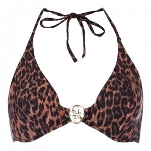 Guess Guess Leopard Halter Neck Bikini Top - P899