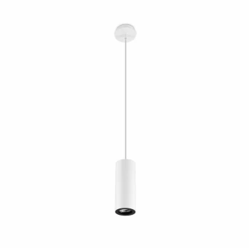05-leds C4 - Pipe pendant light, aluminum, white and black