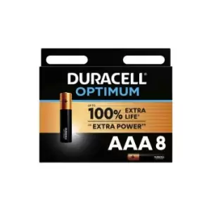 Duracell Optimum AAA Alkaline Batteries - Pack of 8