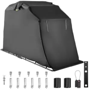 VEVOR Motorcycle Shelter, 106.3"x41.3"x61" Waterproof Motorcycle Cover, 600D Oxford Motorbike Shed Anti-UV, Heavy Duty Motorcycle Shelter Shed, Black