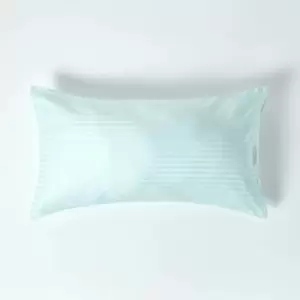 Aqua Blue Egyptian Cotton Ultrasoft Housewife Pillowcase 330 Thread Count, King Size - Aqua Blue - Aqua Blue - Homescapes