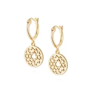 Daisy London Jewellery 18ct Gold Plated Sterling Silver Heart Chakra Earrings 18Ct Gold Plate