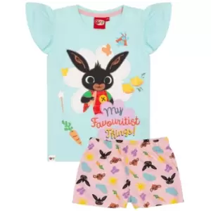 Bing Bunny Girls My Favouritist Things Short Pyjama Set (18-24 Months) (Pastel Pink/Mint)