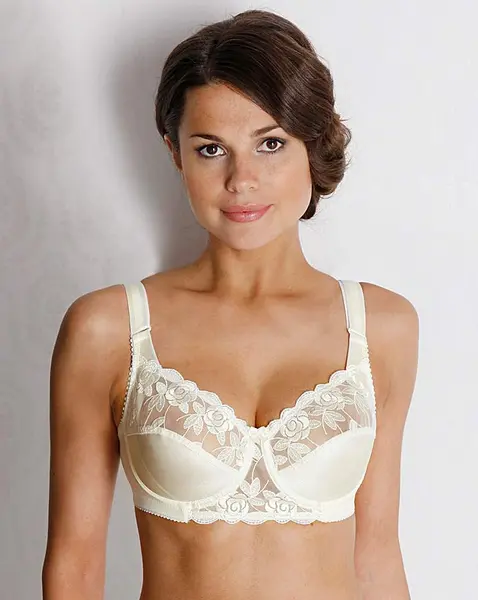 Miss Mary of Sweden Miss Mary Rose Embroidered Bra Champagne Champagne Female 34E KF49733
