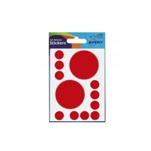 Avery Company Seal Labels Red 80 Labels Pack 10 43355AV