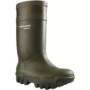 Dunlop Adults Unisex Purofort Thermo Plus Full Safety Wellies (10 UK) (Green) - Green