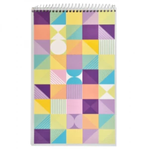 Silvine Shades & Shapes 200mm x 125mm Reporters Notebook, Ruled 160 Pages