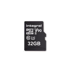Integral 32GB Micro SD Card UHS II MicroSDHC Cl10 UHS 2 U3 V90 R-280 W-240 Mb/S Ultimapro