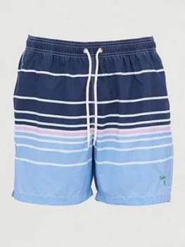 Barbour Stripe Swimshort - Blue, Navy, Size XL, Men