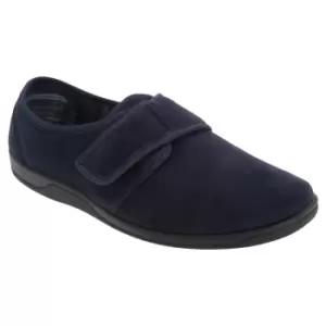 Sleepers Mens Tom Imitation Suede Touch Fastening Slippers (8 UK) (Navy Blue)