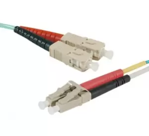 Hypertec 391662-HY fibre optic cable 3m SC LC OM4 Aqua colour