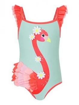Accessorize Girls Flora Flamingo Swimsuit - Multi, Size Age: 5-6 Years, Women